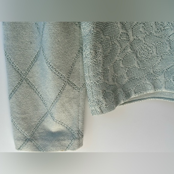 St. John Collection pale green cardigan, size L - Picture 7 of 10
